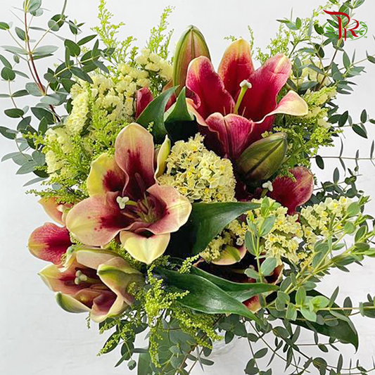 Blooms Medley Bunch - Lily Eternal Inferno Red
