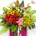 Opening Stand In Fortune Yellow & Red Tone-Pudu Ria Florist-prflorist.com.my