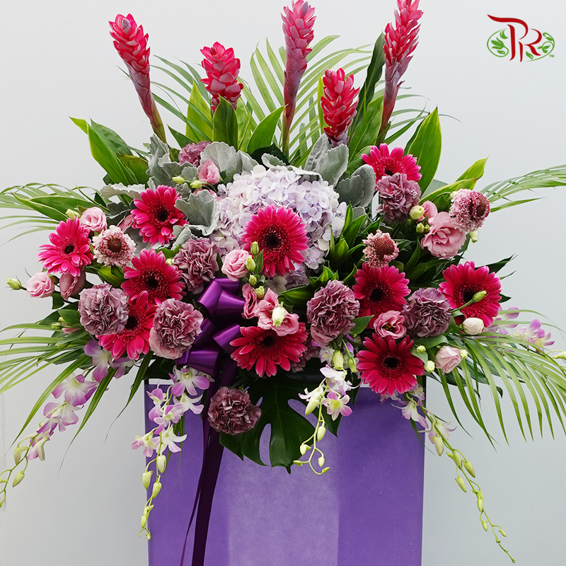 Opening Stand - Pink Red & Purple Tone-Pudu Ria Florist-prflorist.com.my