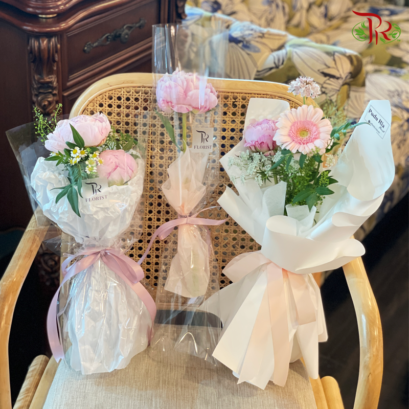Pink Peony Bouquet (3 Options)-Pudu Ria Florist-prflorist.com.my