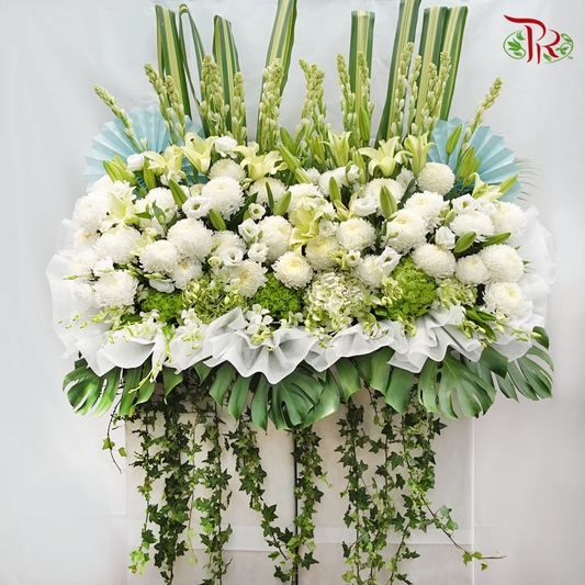 Premium Condolence Flower Arrangement (Double sizes)-Pudu Ria Florist-prflorist.com.my