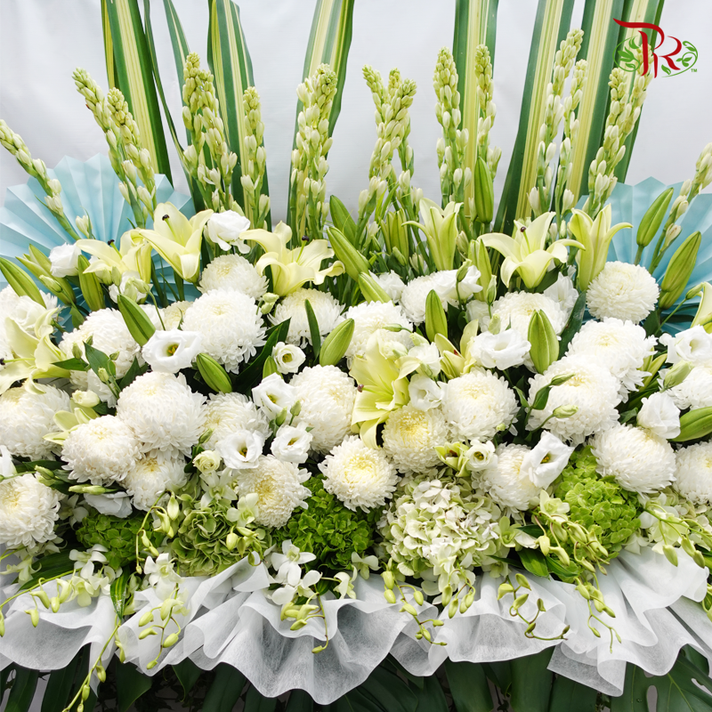 Premium Condolence Flower Arrangement (Double sizes)-Pudu Ria Florist-prflorist.com.my