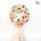 Premium Condolence Stand In Soft Pink Tone-Pudu Ria Florist-prflorist.com.my