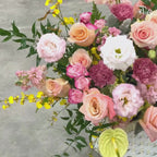 Delightful Peach Pink Basket Arrangement (XL size) (Pre-order 1 Day in advance)