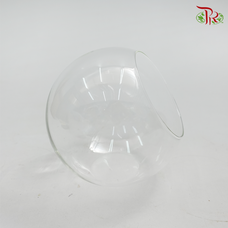 Slant Cut Round Terrarrium Glass (D13.5) (TB0000134)-Pudu Ria Florist-prflorist.com.my