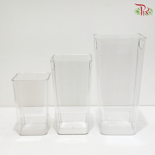 Transparent Square Container (With Size Options)