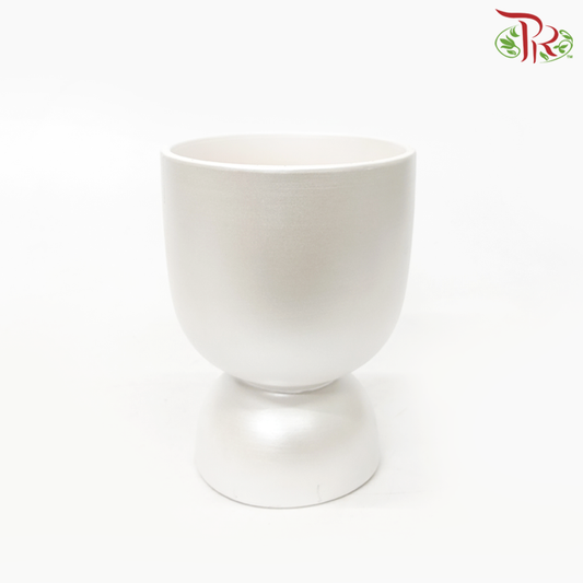 SSJ-2 - Pearly White Pot (L) (SSJ-2/PWL)-Pudu Ria Florist-prflorist.com.my