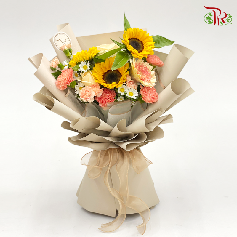 Sunflower Bouquet With Gerbera (M size)-Pudu Ria Florist-prflorist.com.my