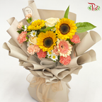 Sunflower Bouquet With Gerbera (M size)-Pudu Ria Florist-prflorist.com.my