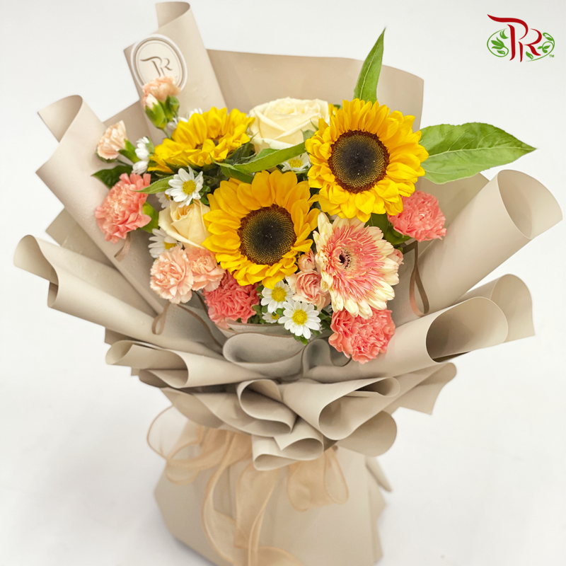 Sunflower Bouquet With Gerbera (M size)-Pudu Ria Florist-prflorist.com.my