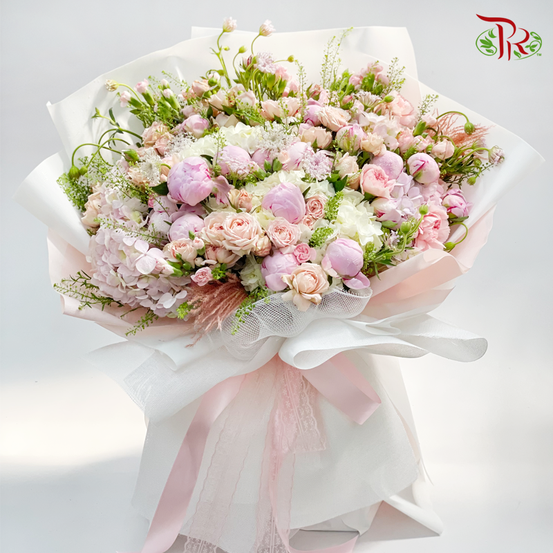 Supreme Assorted Peony Garden Bouquet (XXL Size) (Seasonal Only)-Pudu Ria Florist-prflorist.com.my
