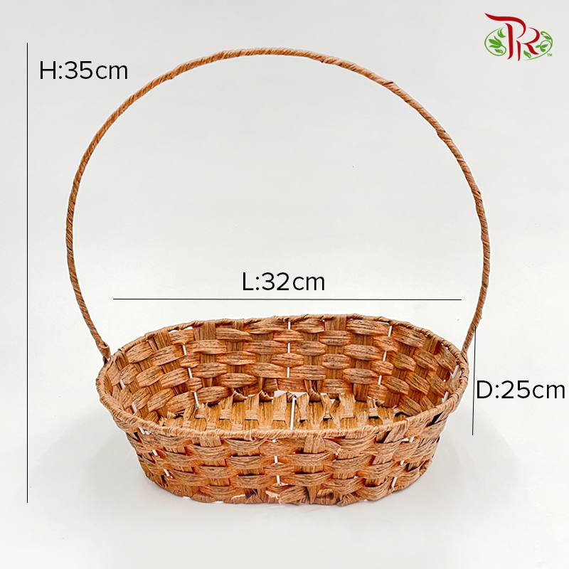 TP0060 Floral Basket (Brown)-Pudu Ria Florist-prflorist.com.my