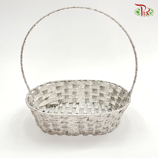 TP0060 Floral Basket (Grey)-Pudu Ria Florist-prflorist.com.my