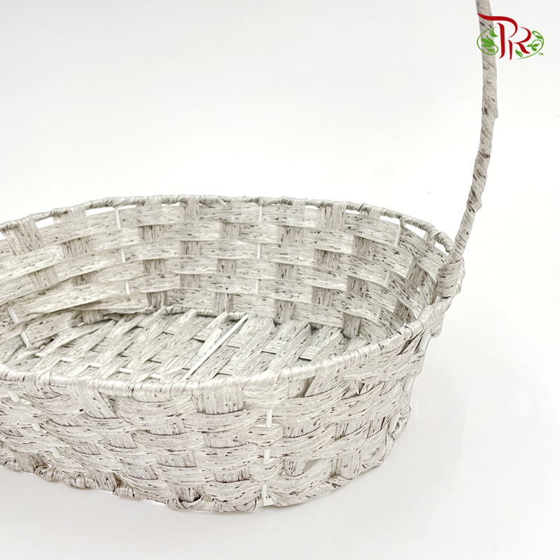 TP0060 Floral Basket (Grey)-Pudu Ria Florist-prflorist.com.my