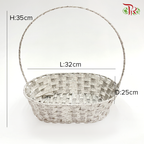 TP0060 Floral Basket (Grey)-Pudu Ria Florist-prflorist.com.my