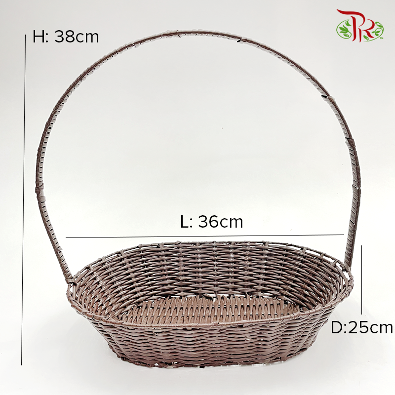 TP0061 Floral Basket (Brown)-Pudu Ria Florist-prflorist.com.my