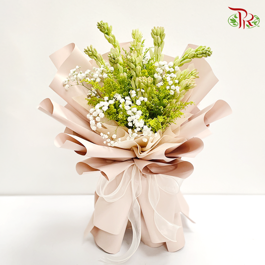 Tuberose Hand Bouquet (M size)-Pudu Ria Florist-prflorist.com.my