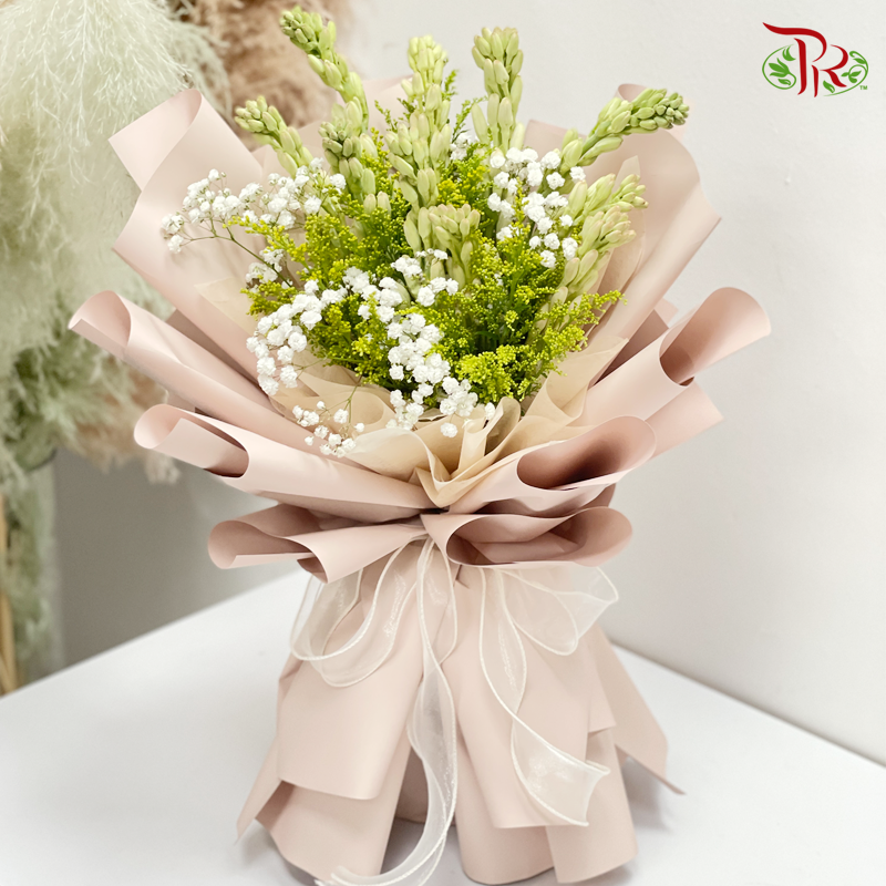 Tuberose Hand Bouquet (M size)-Pudu Ria Florist-prflorist.com.my