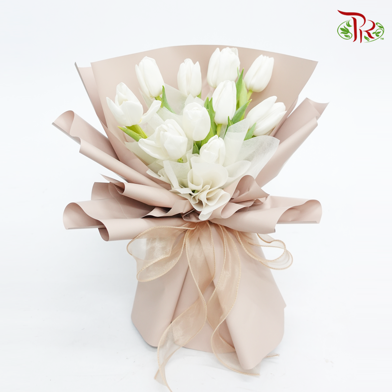 Tulip Bouquet- 10 Stems (M size) Random Choose Tulip Colour-Pudu Ria Florist-prflorist.com.my