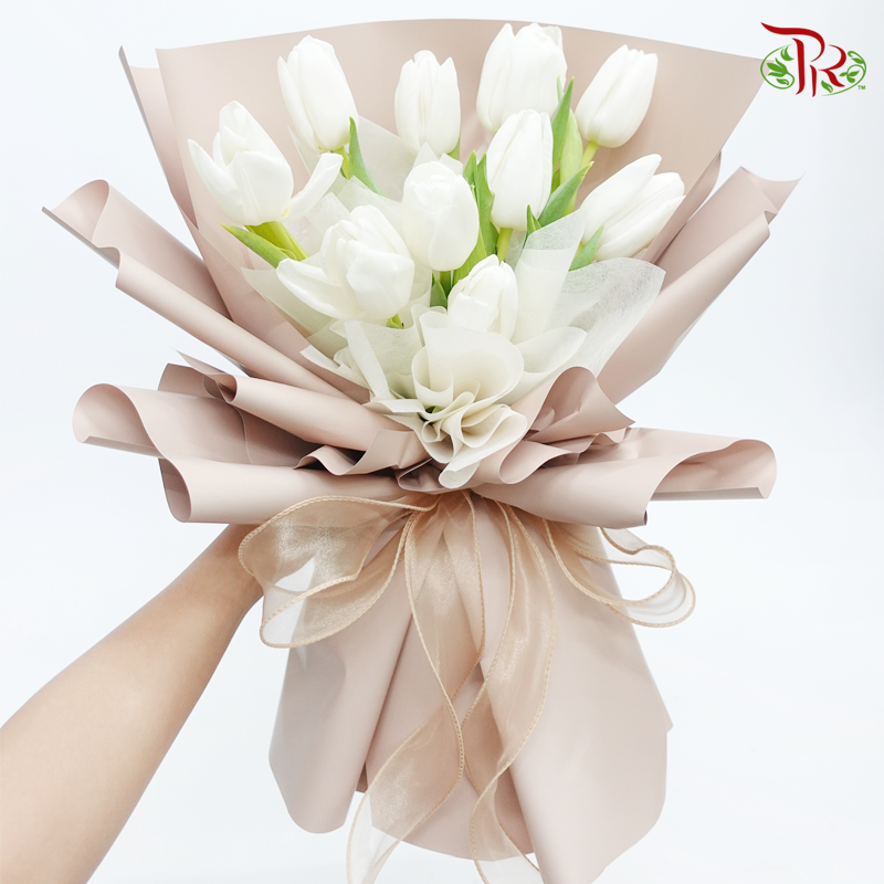 Tulip Bouquet- 10 Stems (M size) Random Choose Tulip Colour-Pudu Ria Florist-prflorist.com.my