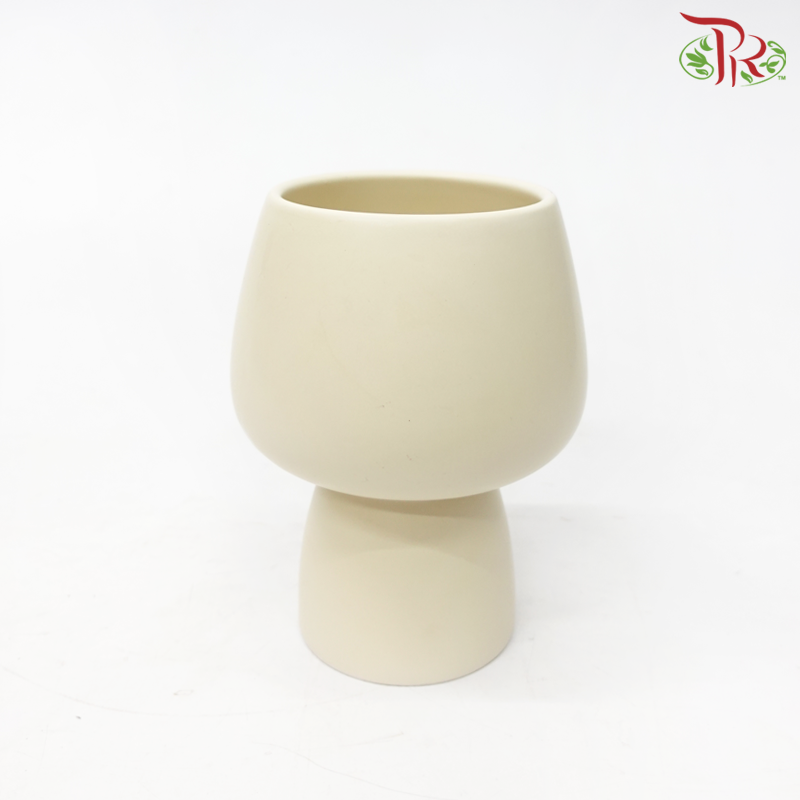 TY-8818 Pot (TY8818) (With Color Options)-Beige Pot (TY-8818B)-Pudu Ria Florist-prflorist.com.my