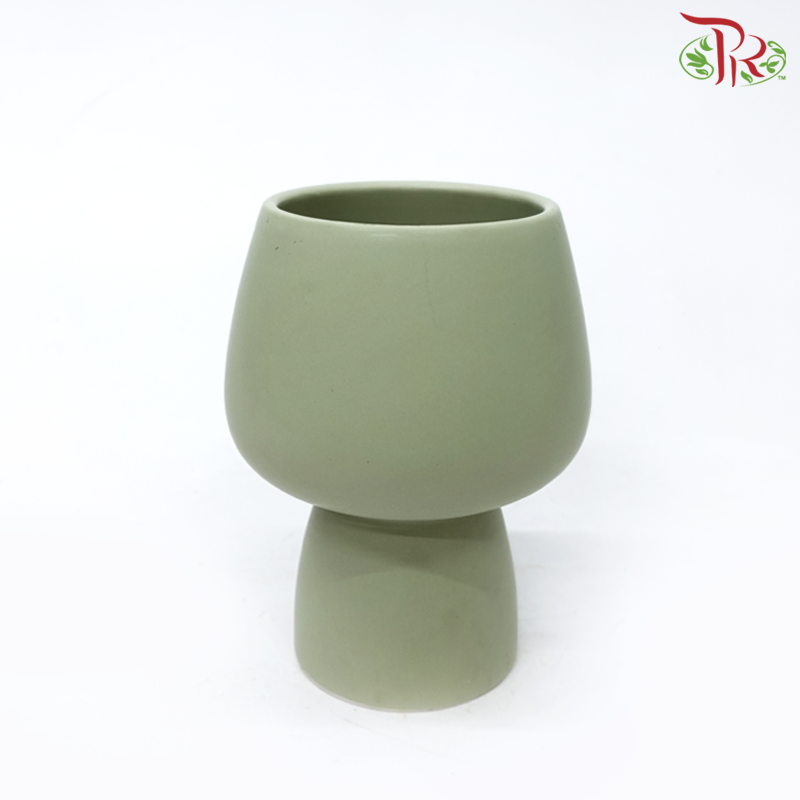 TY-8818 Pot (TY8818) (With Color Options)-Green Pot (TY-8818G)-Pudu Ria Florist-prflorist.com.my