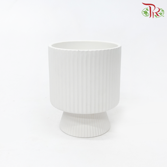 TY-8843 White Pot (TY8843W)-White-Pudu Ria Florist-prflorist.com.my