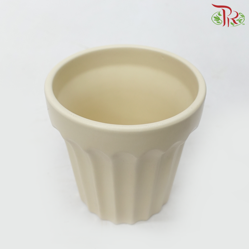 TY - Beige Pot (TY8842)-Beige-Pudu Ria Florist-prflorist.com.my