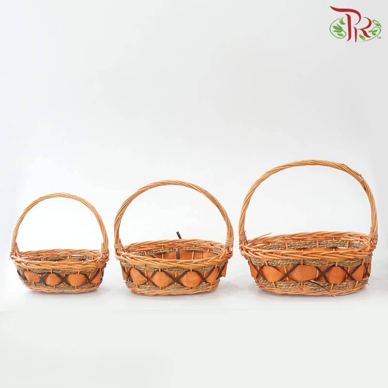 TYL12 - Light Brown Basket-Pudu Ria Florist-prflorist.com.my