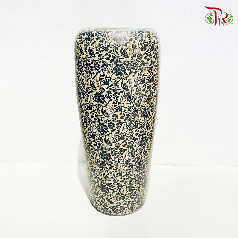 Vintage Vase Printed With Floral & Foliage (VINVAS70)