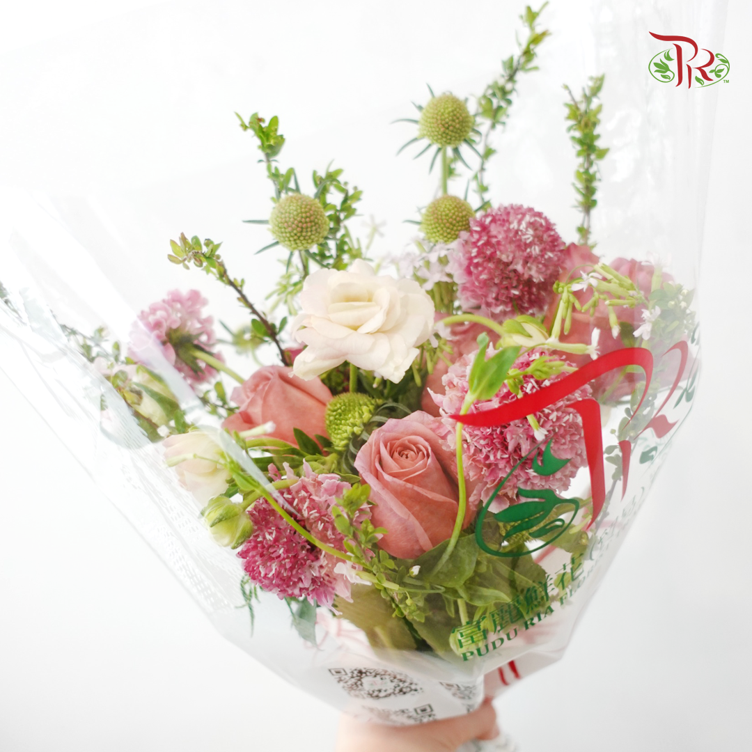 Signature Weekly Flower Bunch - Rosé Aura (Medium Bunch)