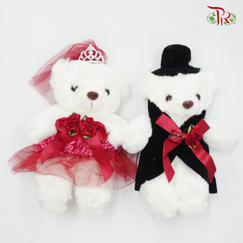 Wedding Bear - White FTY008-White-Pudu Ria Florist-prflorist.com.my