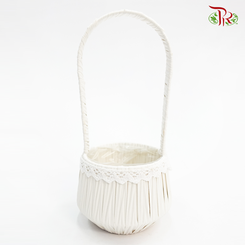 White Basket 46-041 - Pudu Ria Florist