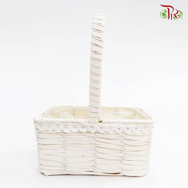 White Basket 46-122 - Pudu Ria Florist