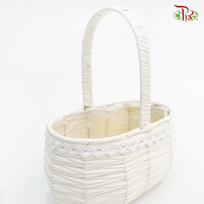 White Basket 46-132 - Pudu Ria Florist