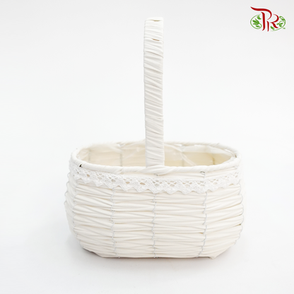 White Basket 46-132 - Pudu Ria Florist
