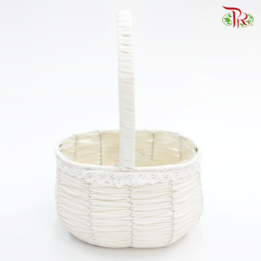White Basket 46-133 - Pudu Ria Florist