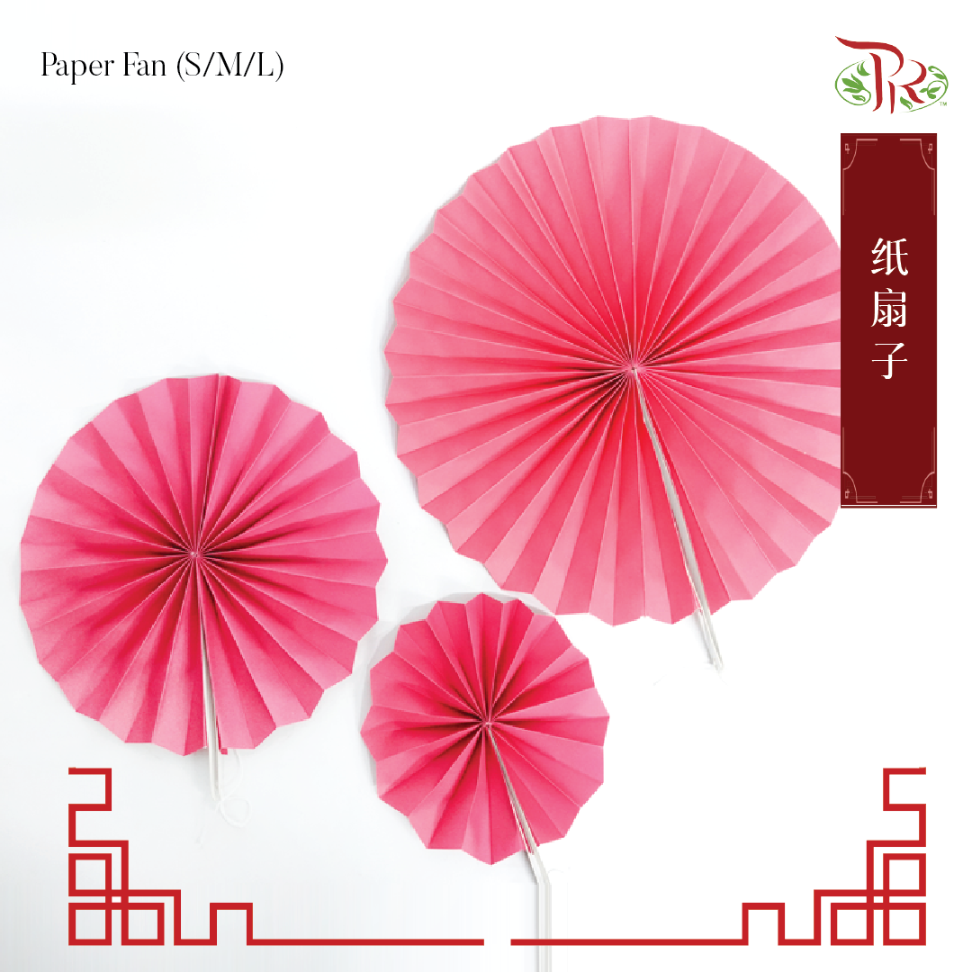 Paper Fan Handcraft (3 sizes in 1 pack) 6 pieces - Pudu Ria Florist