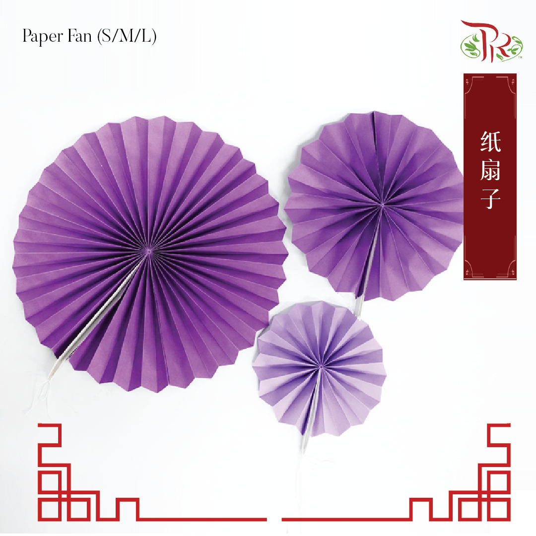 Paper Fan Handcraft (3 sizes in 1 pack) 6 pieces - Pudu Ria Florist