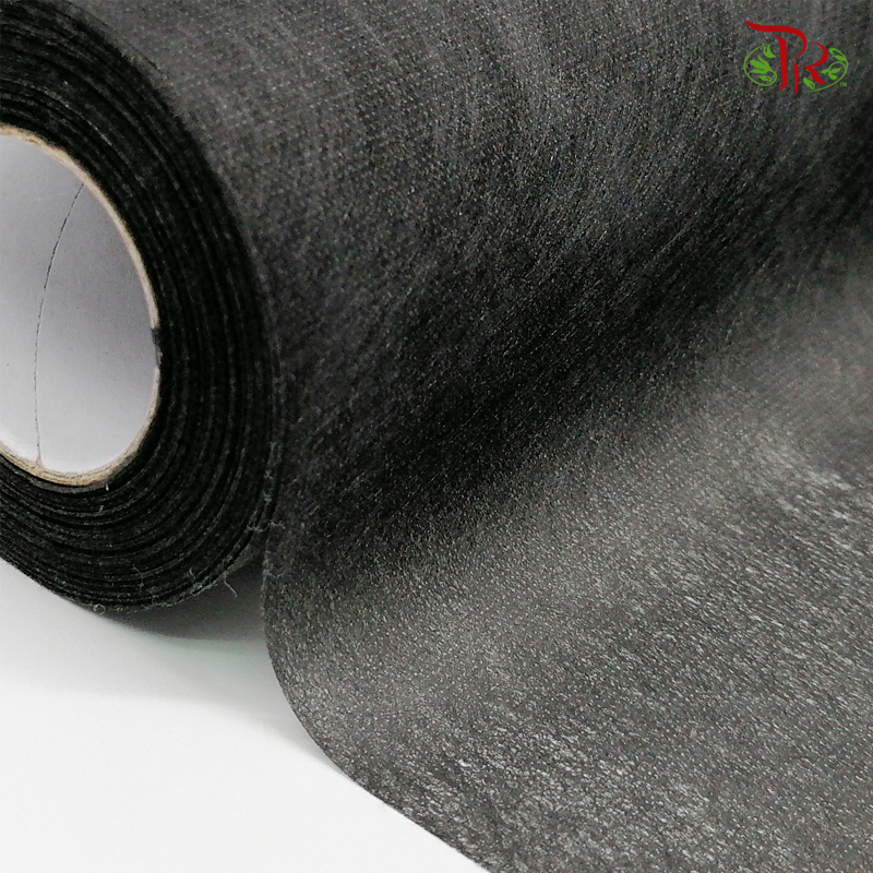 Wrapping K2 Tissue Woven - Black FNT044#13 - Pudu Ria Florist