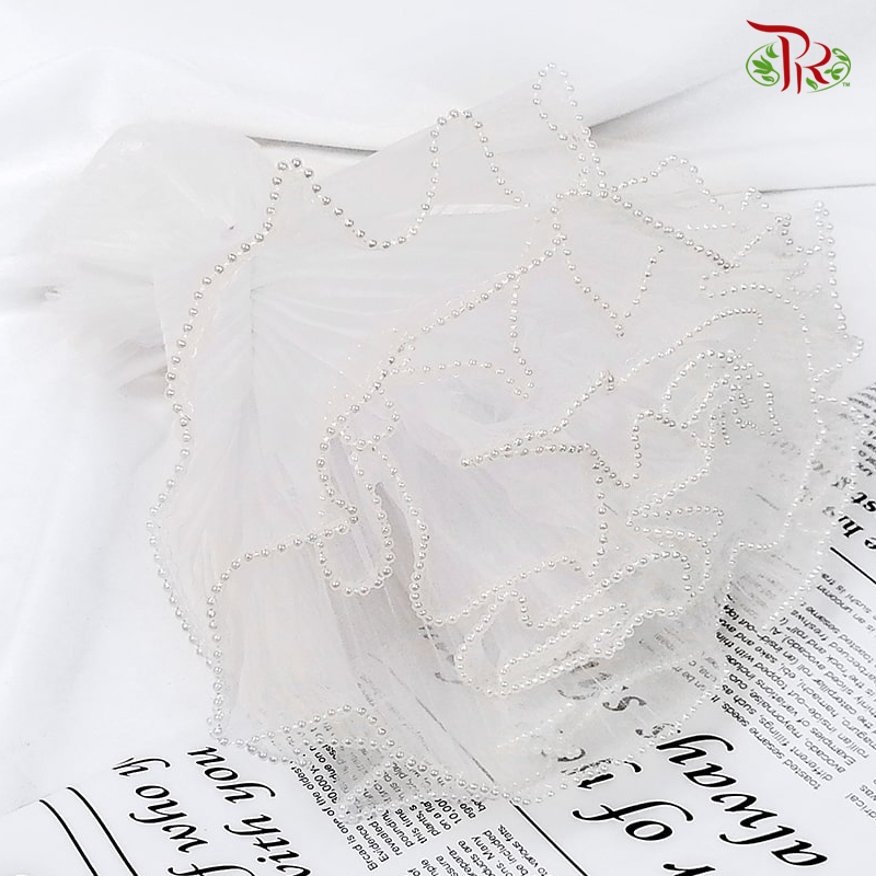 Pearl Wave Net- White FNT056 - Pudu Ria Florist