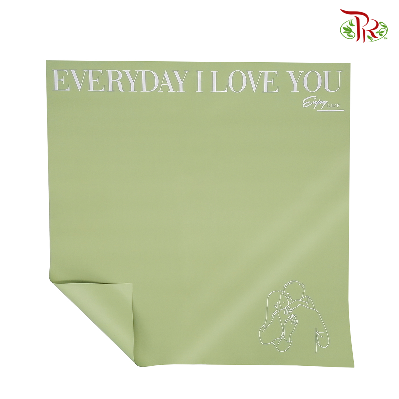 Wrapping Paper Opp Solid Matte - Light Green FPL101#4 - Pudu Ria Florist