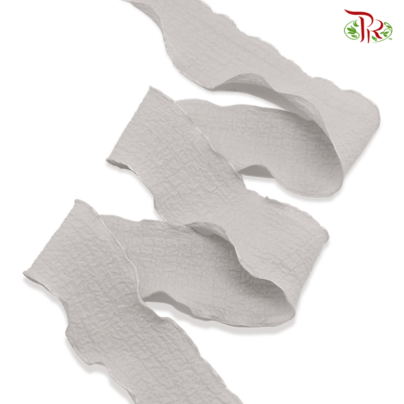 Fabric Ribbon- Grey FRB097#5 - Pudu Ria Florist