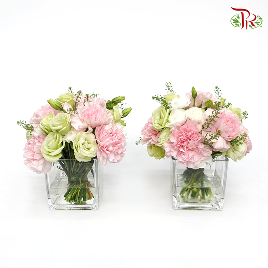 Small Floral Vase Arrangement In Soft Tone