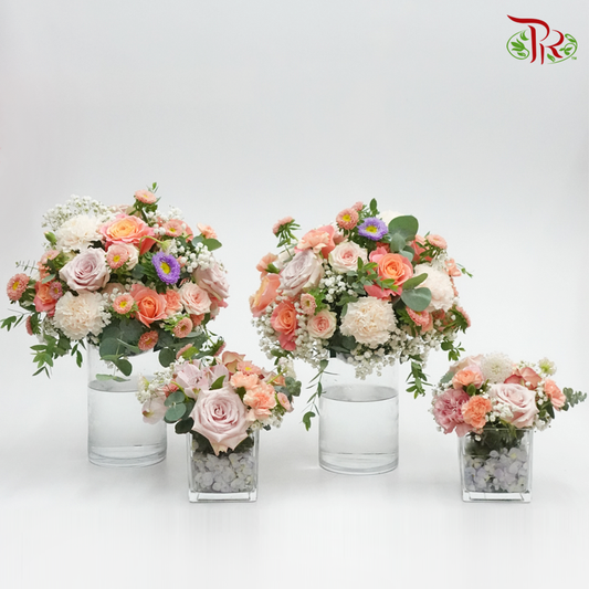 Floral Vase Arrangement In Full Set - Pudu Ria Florist
