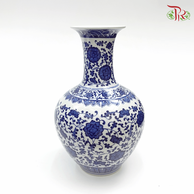 Chinese Flower Ceramic Vase (XL) 2 Designs - Pudu Ria Florist