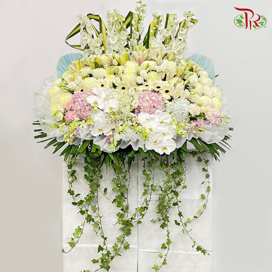 Premium Condolence Flower Arrangement (Double sizes) -1 - Pudu Ria Florist