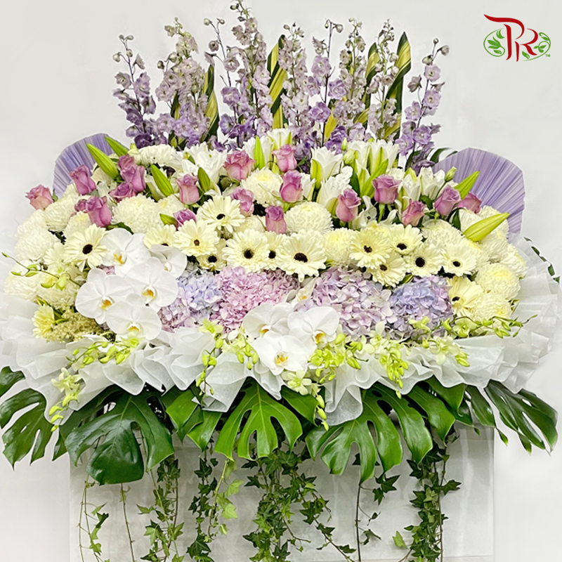 Premium Condolence Flower Arrangement (Double sizes) -2 - Pudu Ria Florist
