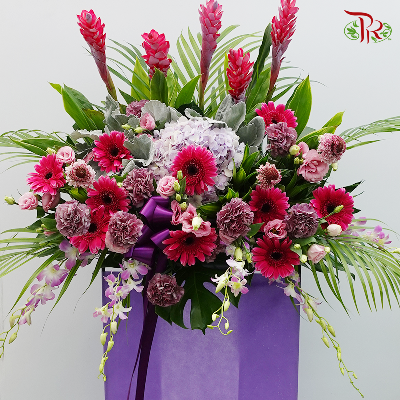 Opening Stand - Pink Red & Purple Tone - Pudu Ria Florist