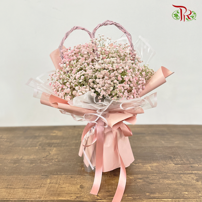 V6- Baby's Breath Hand Bouquet (Medium Size Hand Bouquet) - Pudu Ria Florist
